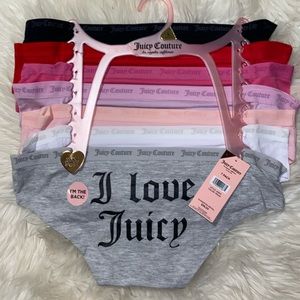 Juicy Couture Set of 7 pairs of Bikini Panties Underwear Size Large NWT